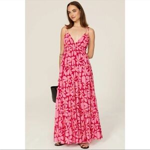 Hutch Pink Floral Maxi Dress size M